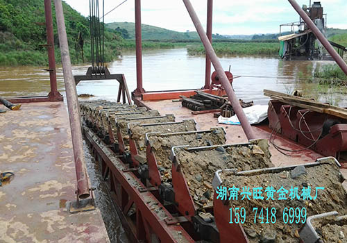 剛果金 采金船 調試現場 剛果金 采金船 調試現場